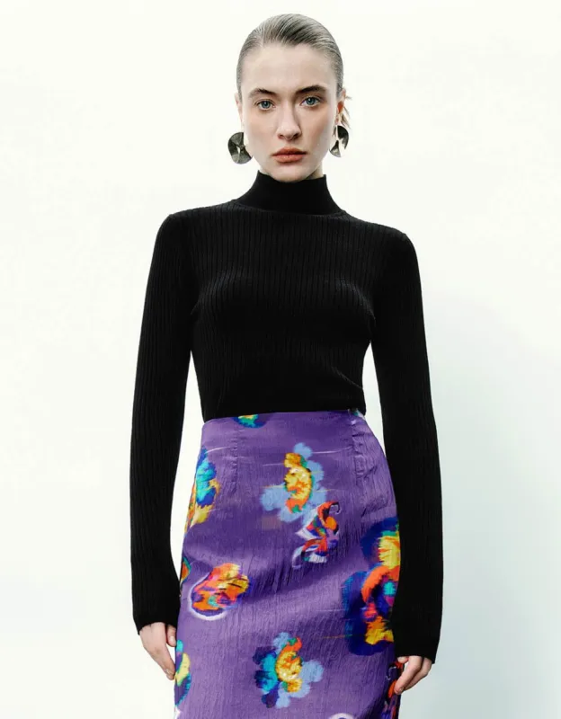 Turtle Neck Knitted T-Shirt sold by Urban Revivo