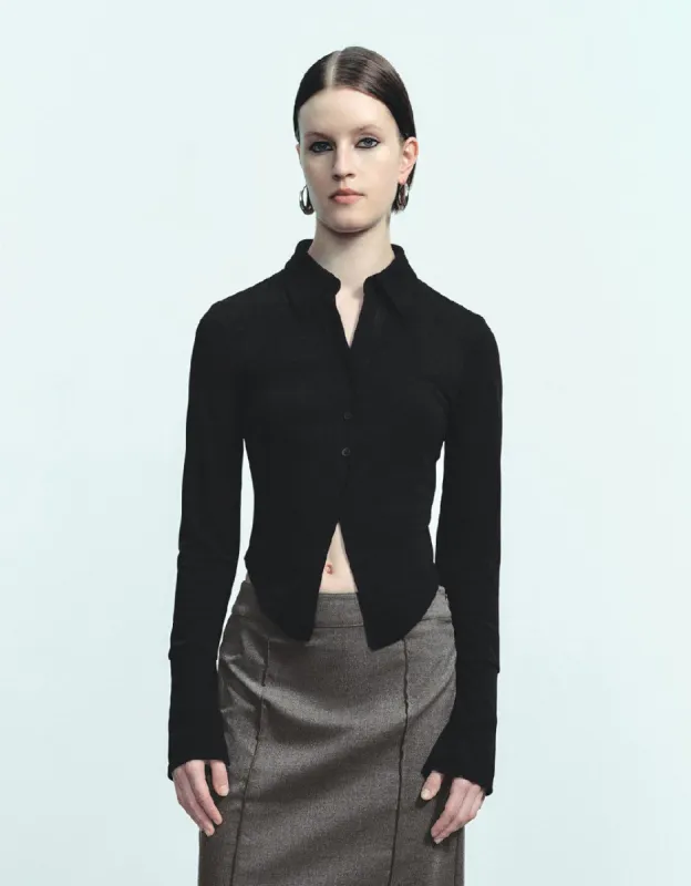 Button Up Skinny Shirt sold by Urban Revivo