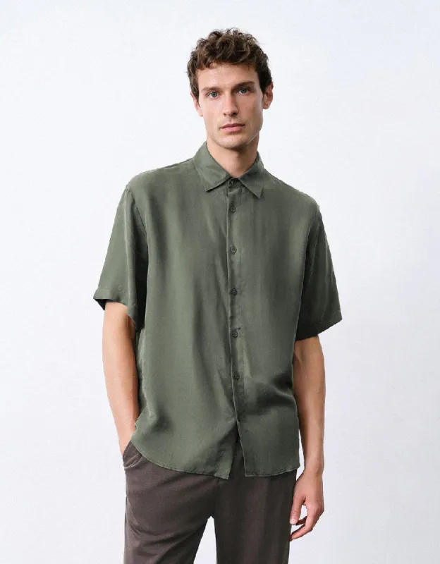 Button Up Straight Shirt sold by Urban Revivo