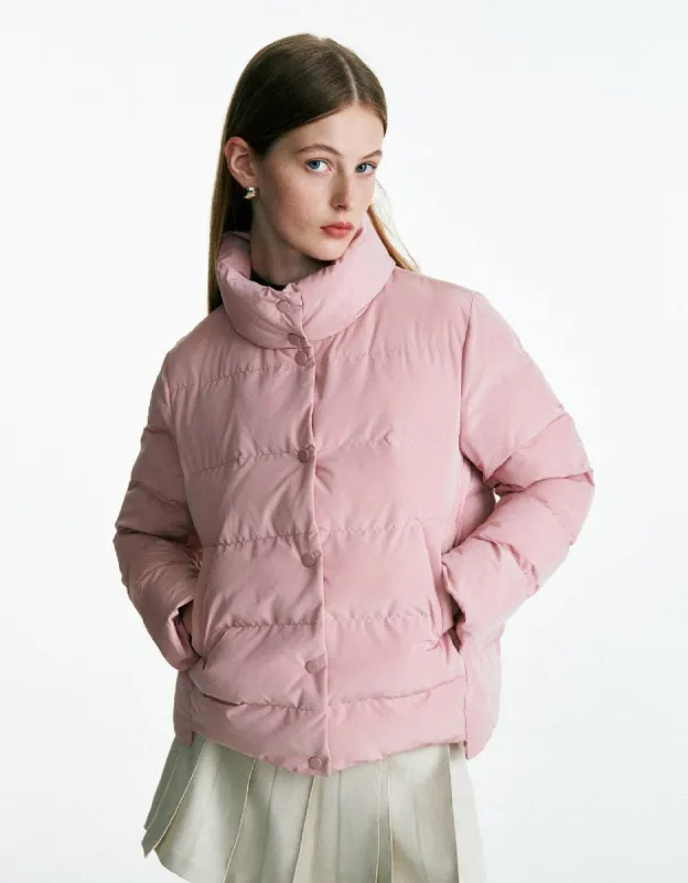 Stand Collar Padded Coat sold by Urban Revivo