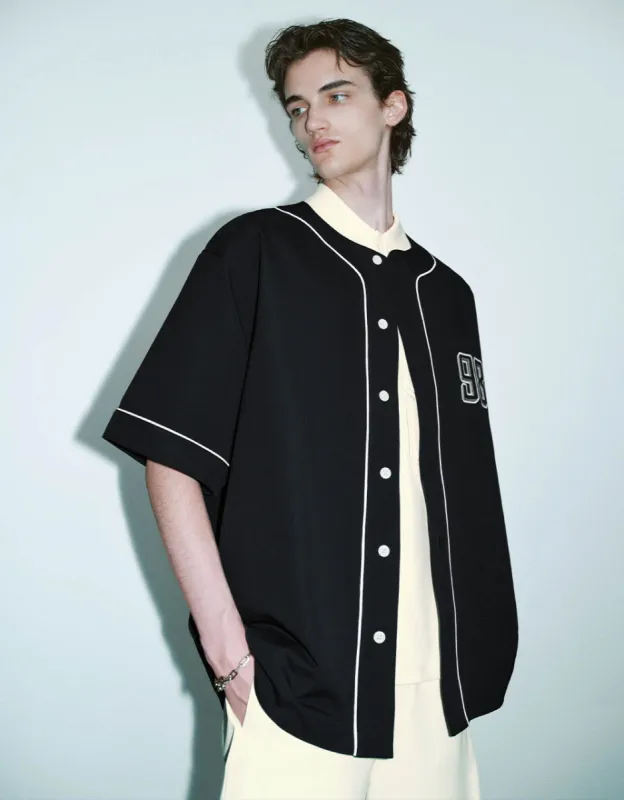 Crew Neck Button Up Oversized Shirt sold by Urban Revivo