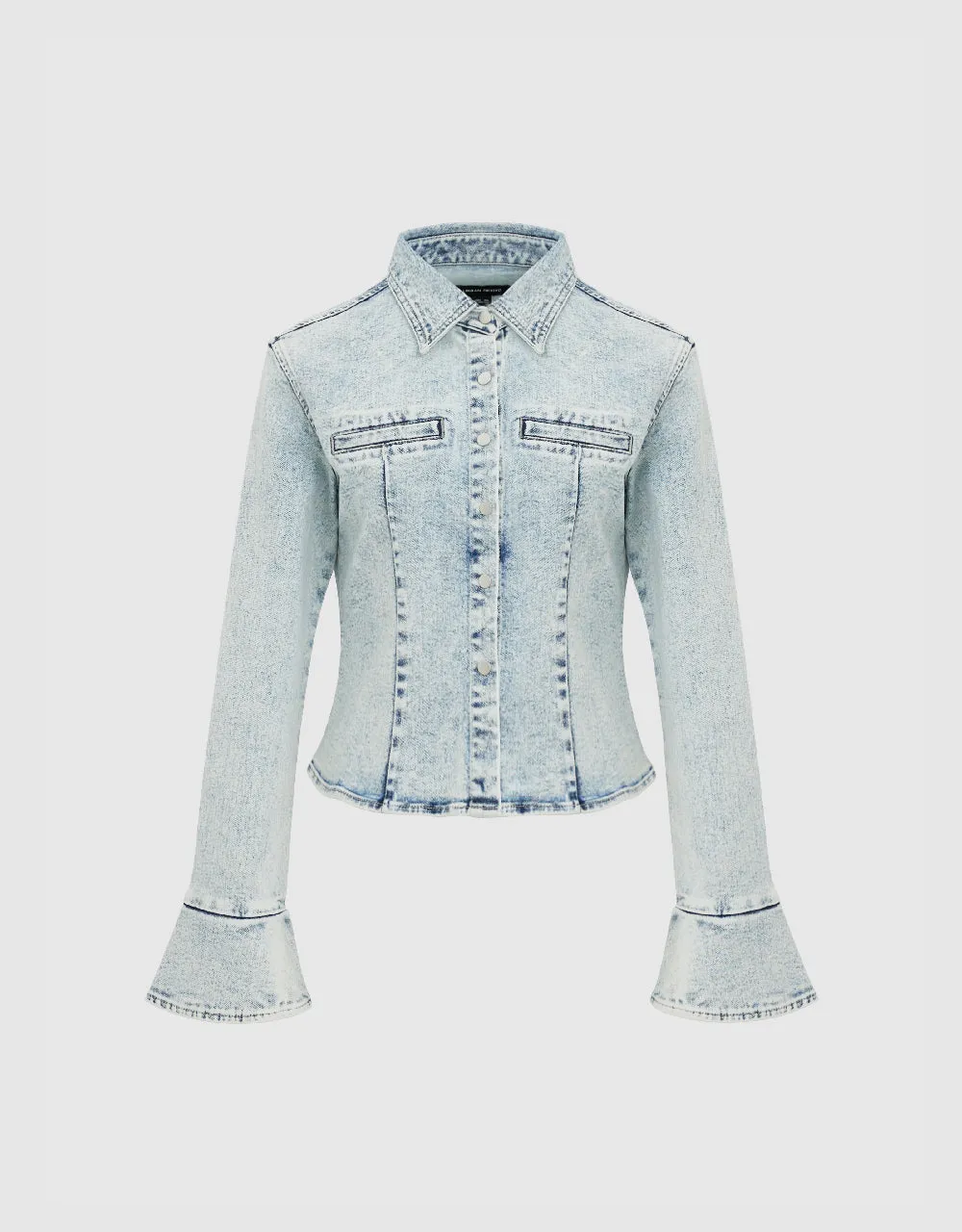 Press Button Denim Shirt sold by Urban Revivo