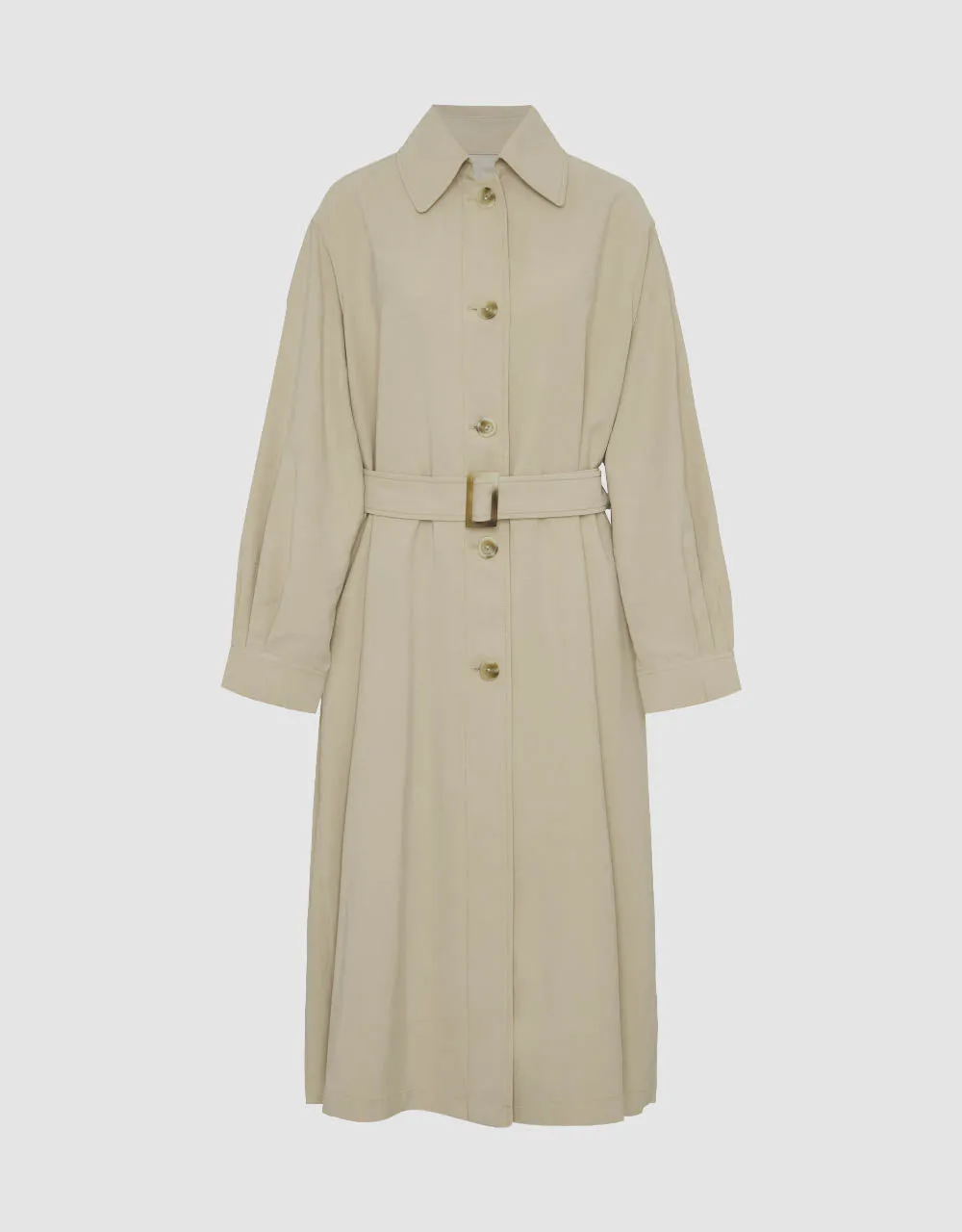 Straight Longline Coat With Belt sold by Urban Revivo product image thumbnail 2