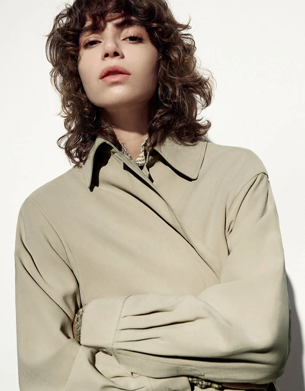 Straight Longline Coat With Belt sold by Urban Revivo product image thumbnail 4