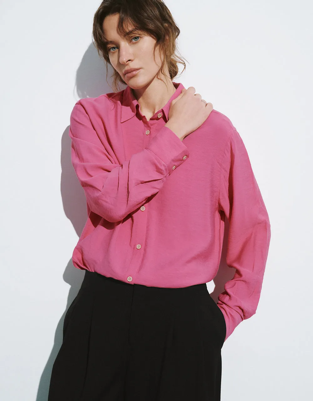 Straight Button Up Overhead Shirt sold by Urban Revivo