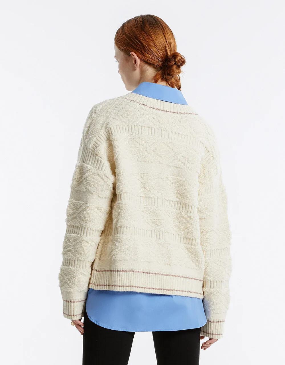 Metallic Button Textured Cardigan sold by Urban Revivo product image thumbnail 3