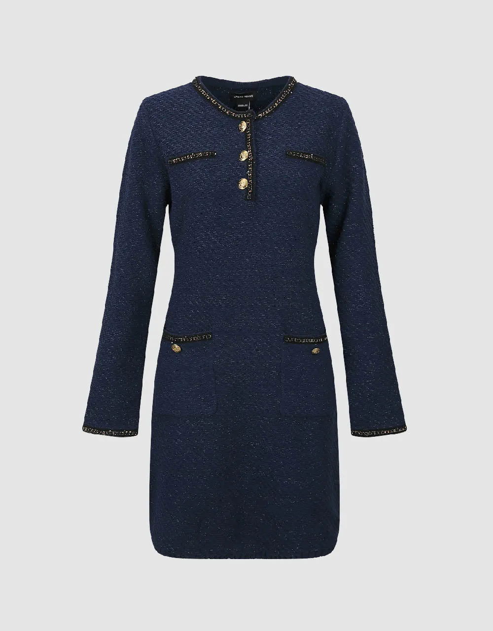 Tweed Crew Neck Knitted Dress sold by Urban Revivo product image thumbnail 2