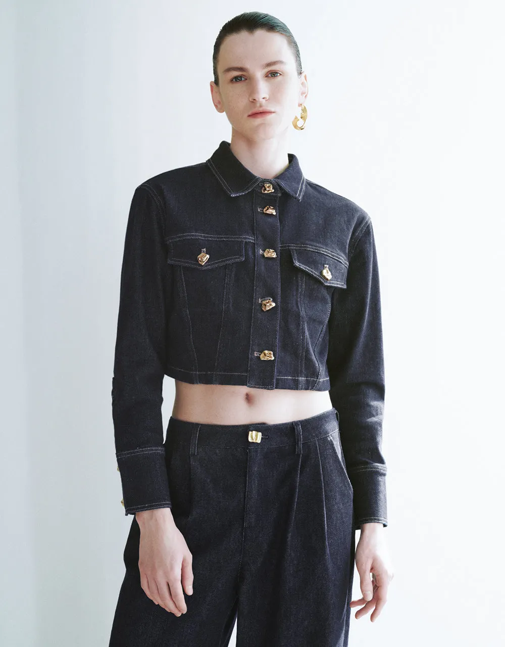 Standard Sleeve Denim Jacket sold by Urban Revivo