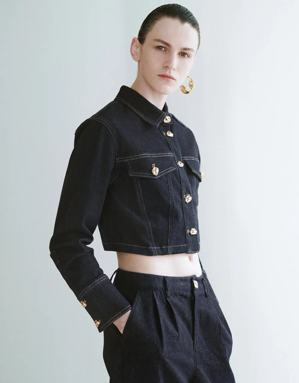 Standard Sleeve Denim Jacket sold by Urban Revivo product image thumbnail 3