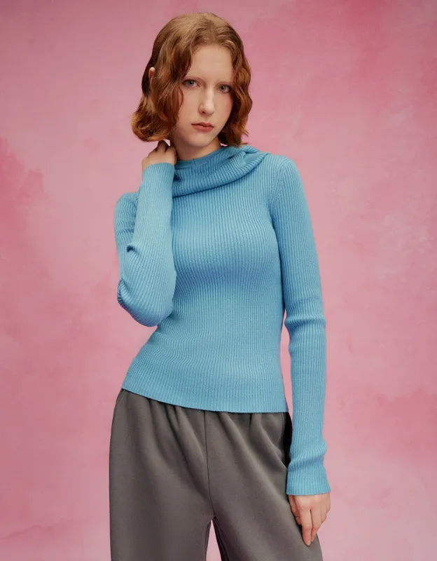 Hooded Knitted Skinny T-Shirt sold by Urban Revivo