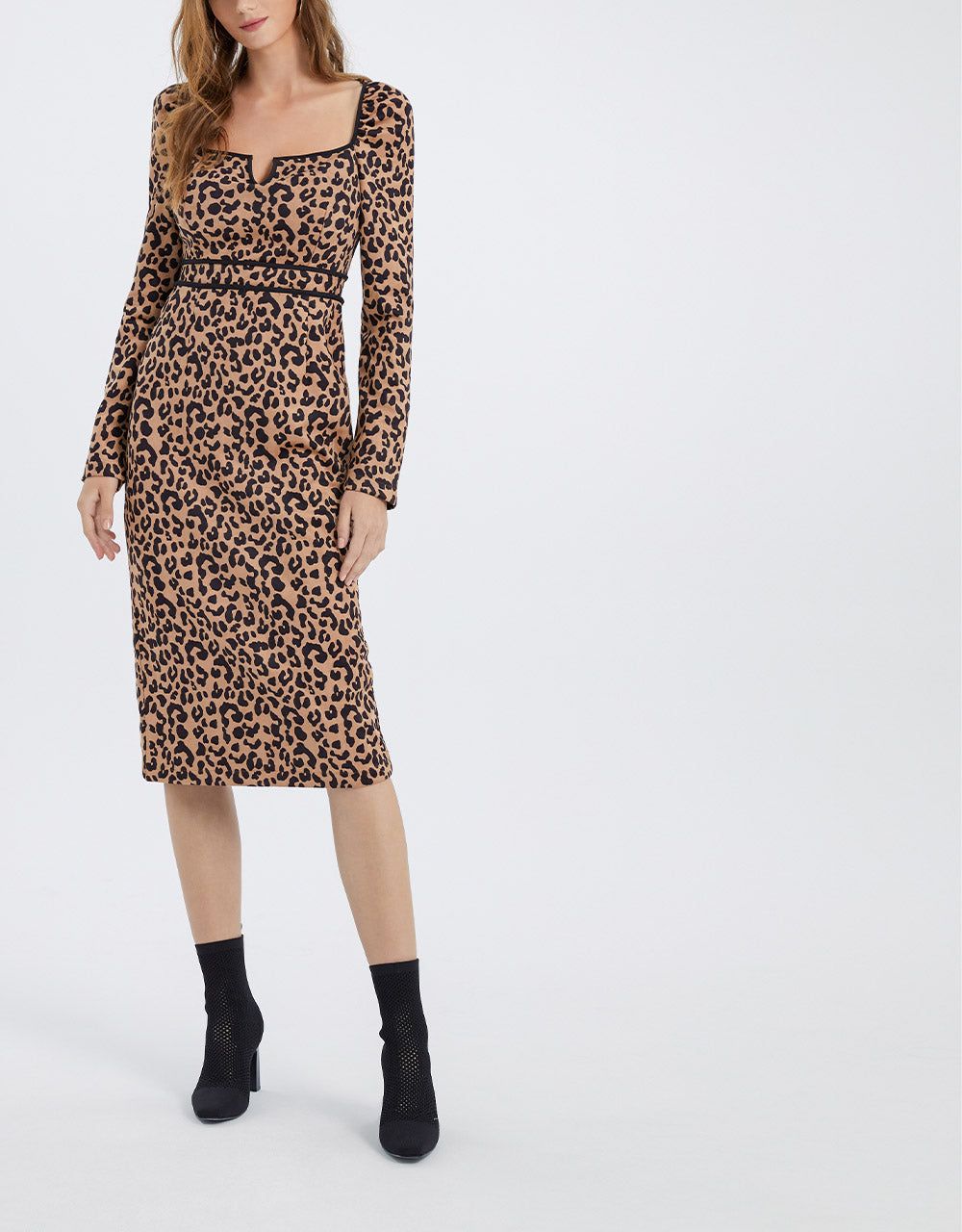 Leopard Print Square Neck Dress sold by Urban Revivo product image thumbnail 2