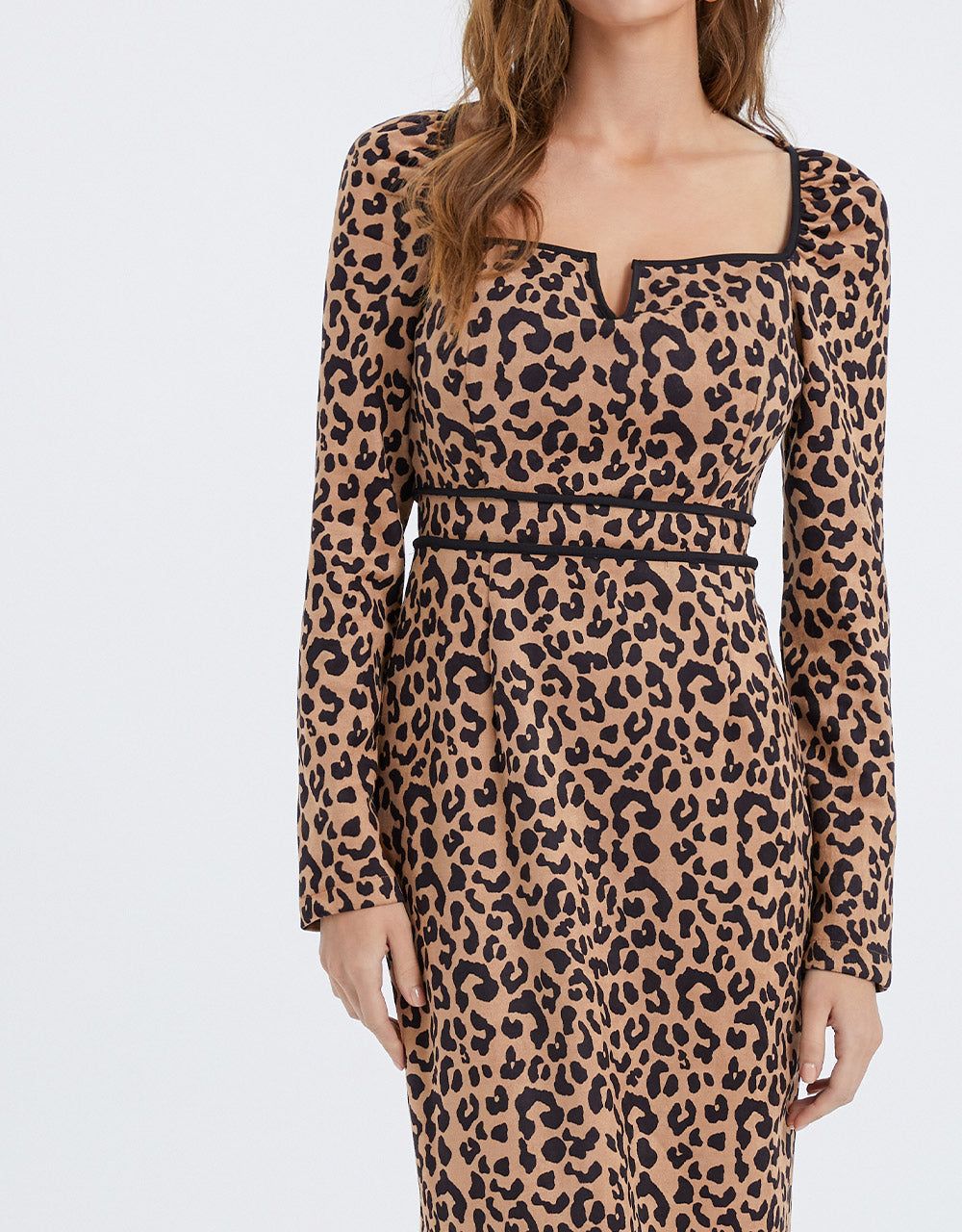Leopard Print Square Neck Dress sold by Urban Revivo product image thumbnail 5