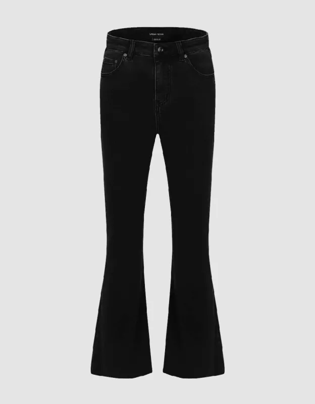 Raw Hem Flare Jeans sold by Urban Revivo
