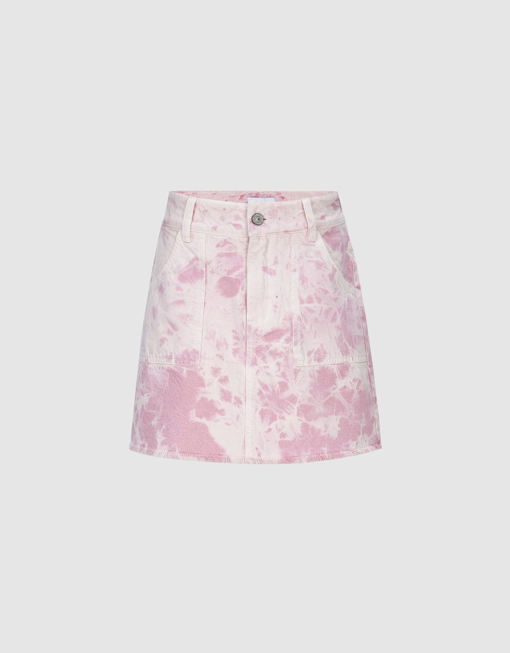 Printed Mini A-Line Denim Skirt sold by Urban Revivo