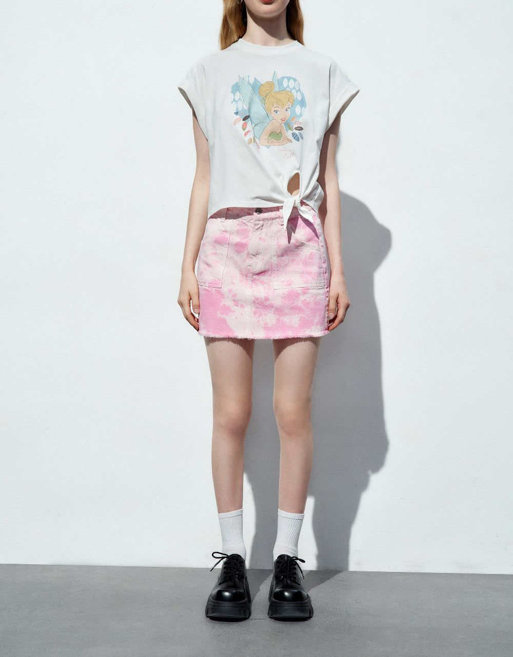 Printed Mini A-Line Denim Skirt sold by Urban Revivo product image thumbnail 2