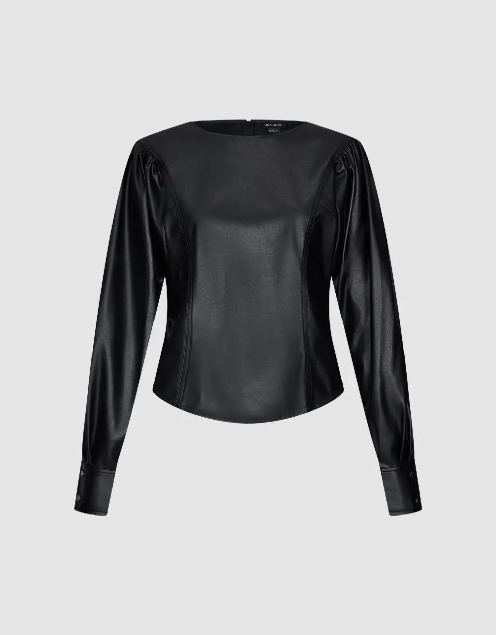 Puff Sleeve Vegan Leather Overhead Shirt sold by Urban Revivo product image thumbnail 2