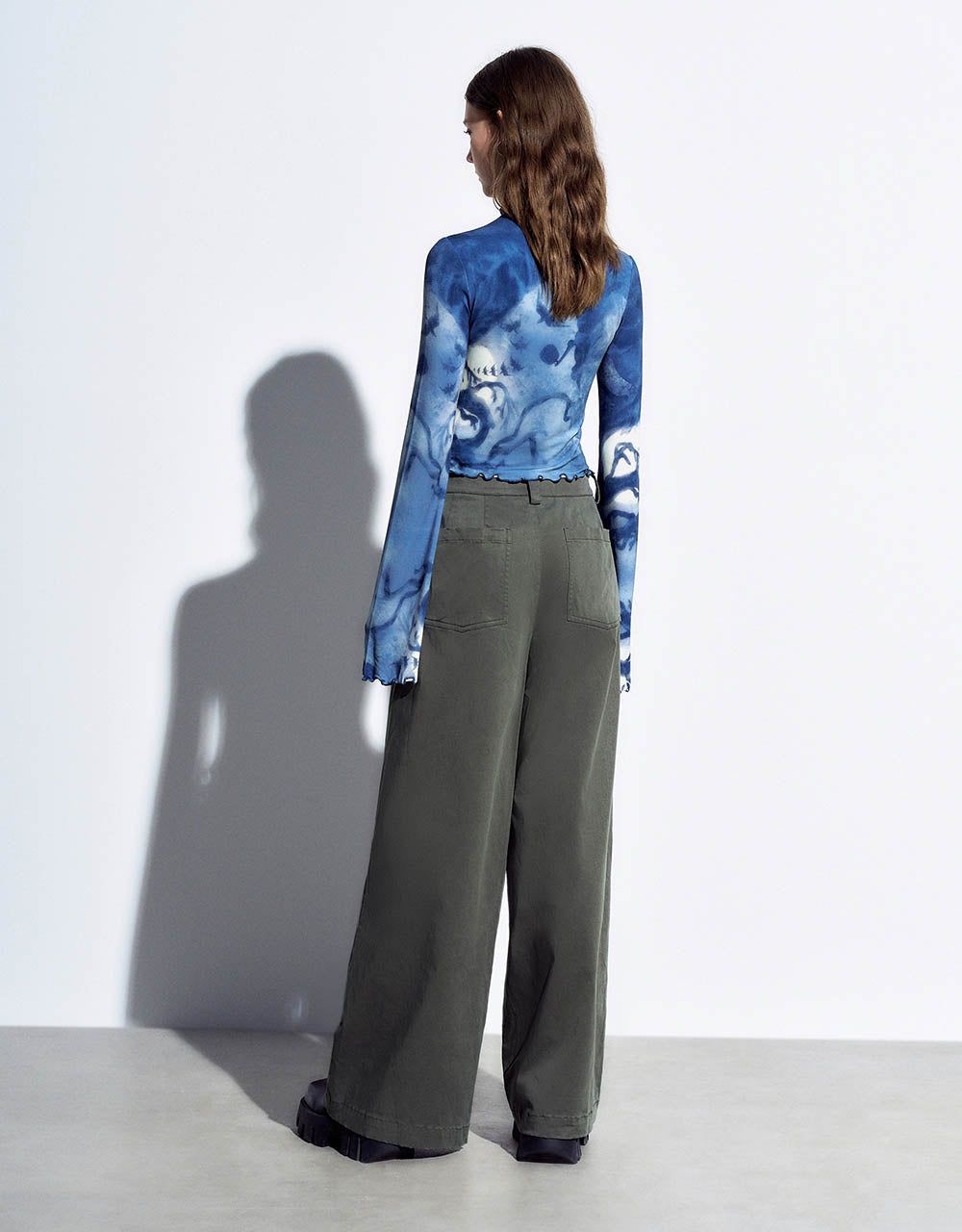 Printed Stand Collar Skinny T-Shirt sold by Urban Revivo product image thumbnail 4