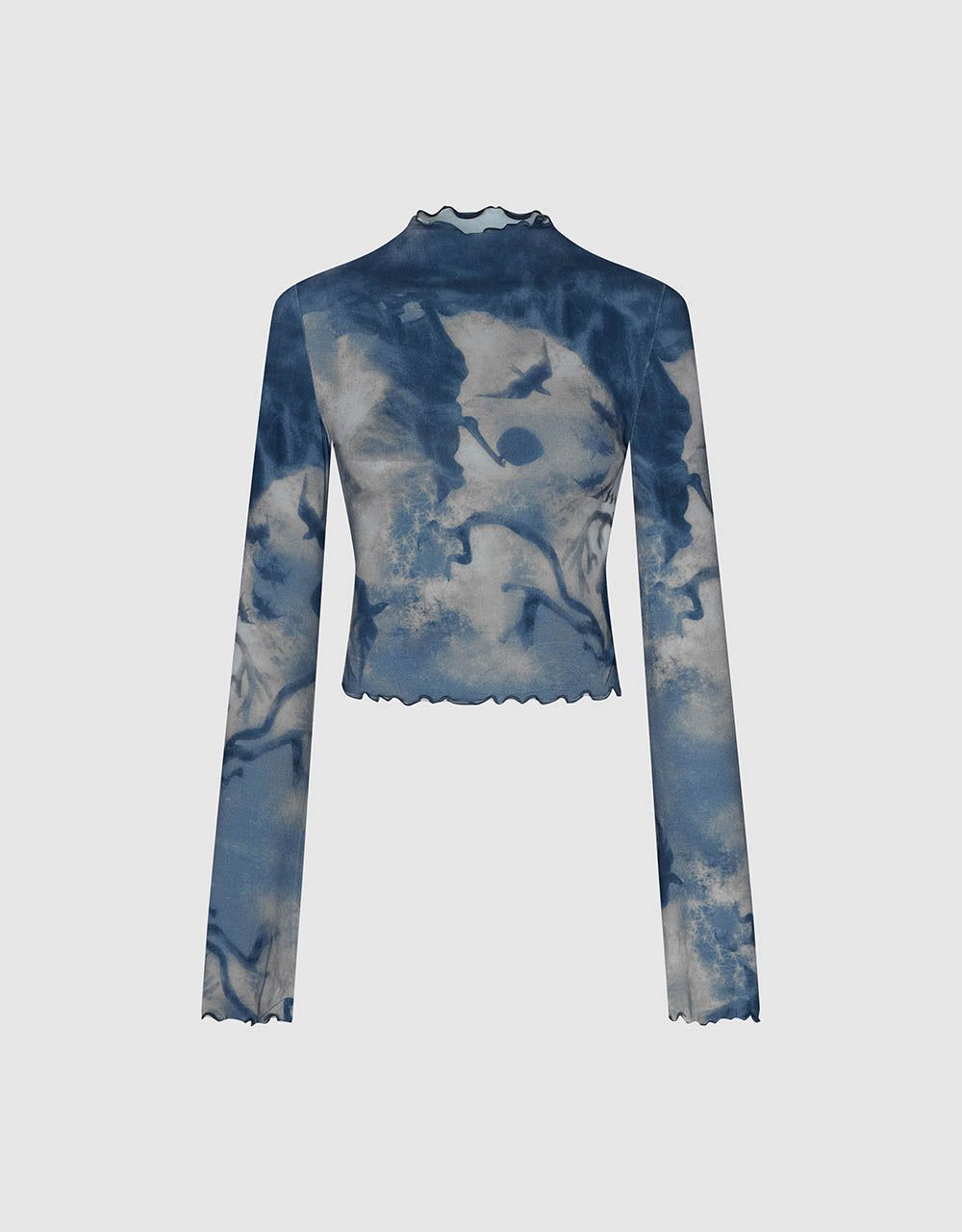 Printed Stand Collar Skinny T-Shirt sold by Urban Revivo product image thumbnail 2