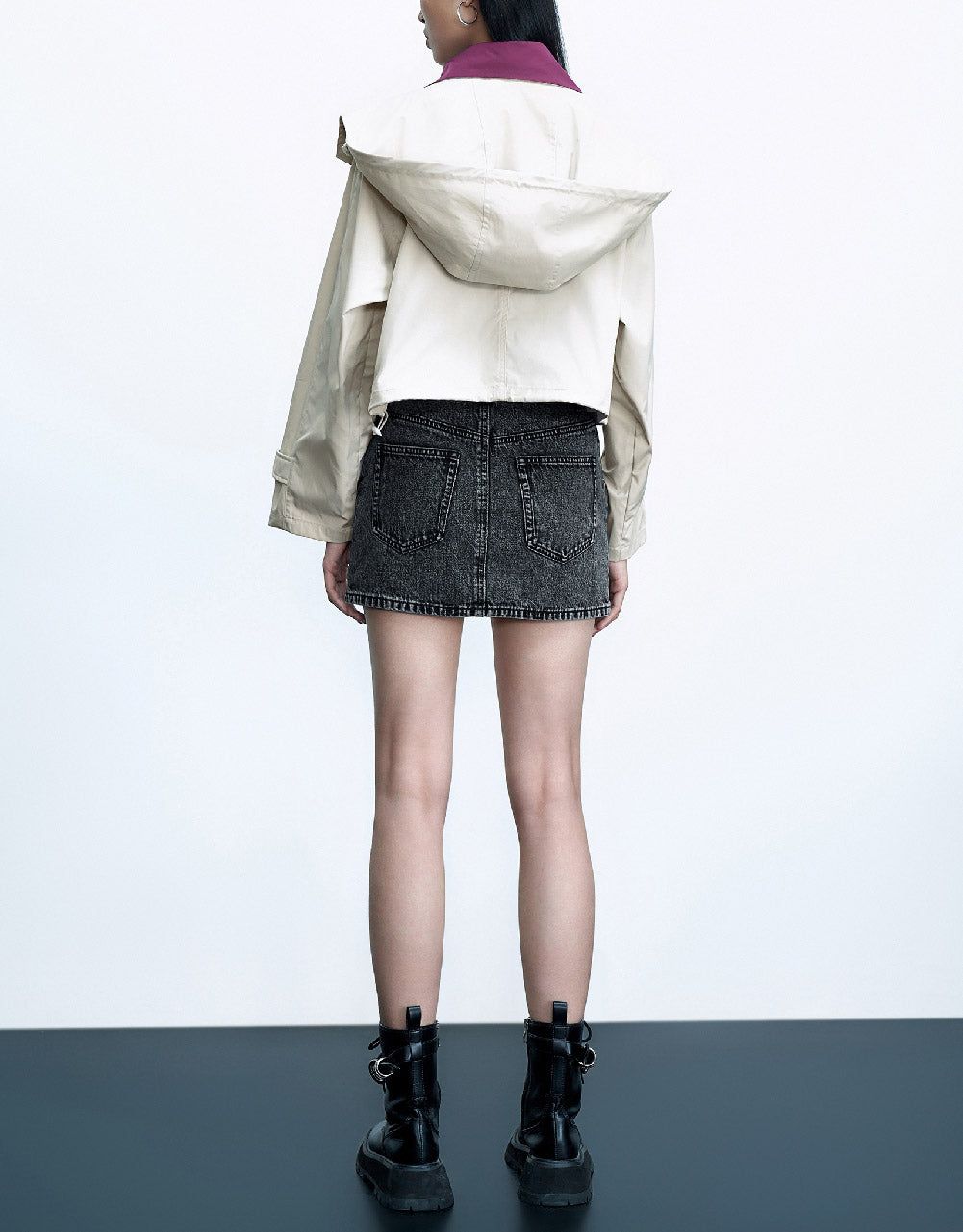 Hooded Raglan Sleeve Jacket sold by Urban Revivo product image thumbnail 4