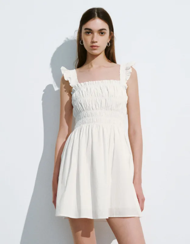 Sleeveless Square-cut Collar A-Line Dress sold by Urban Revivo
