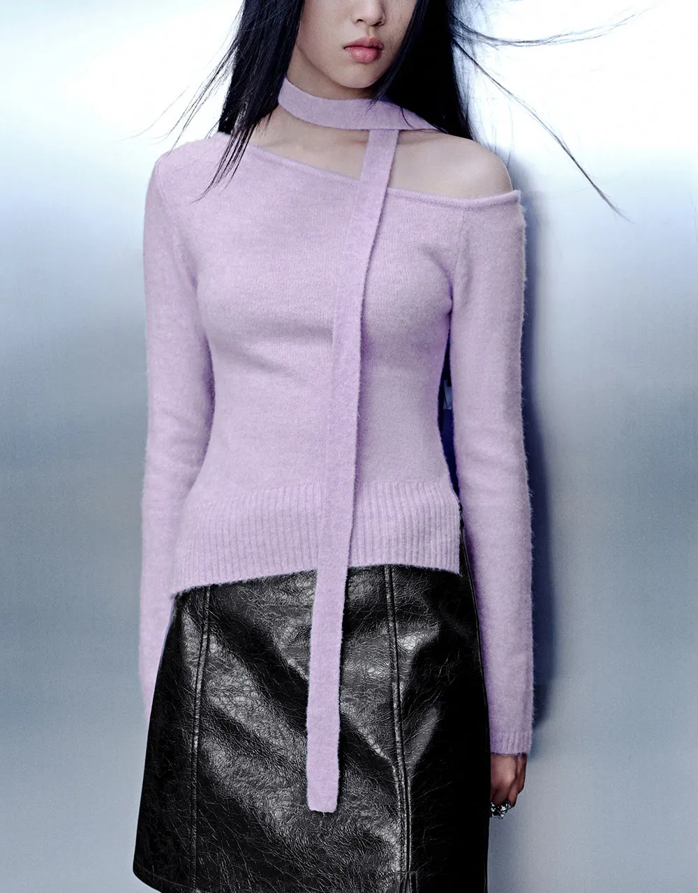 One Shoulder Knitted T-Shirt sold by Urban Revivo product image thumbnail 2