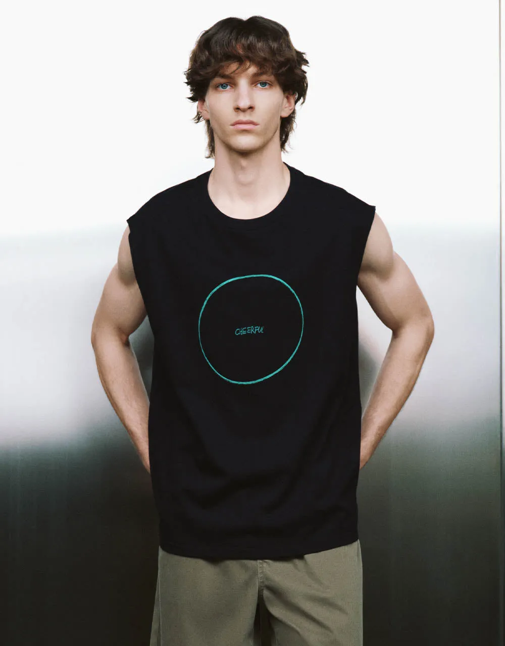 Printed Crew Neck Loose Tank Top sold by Urban Revivo