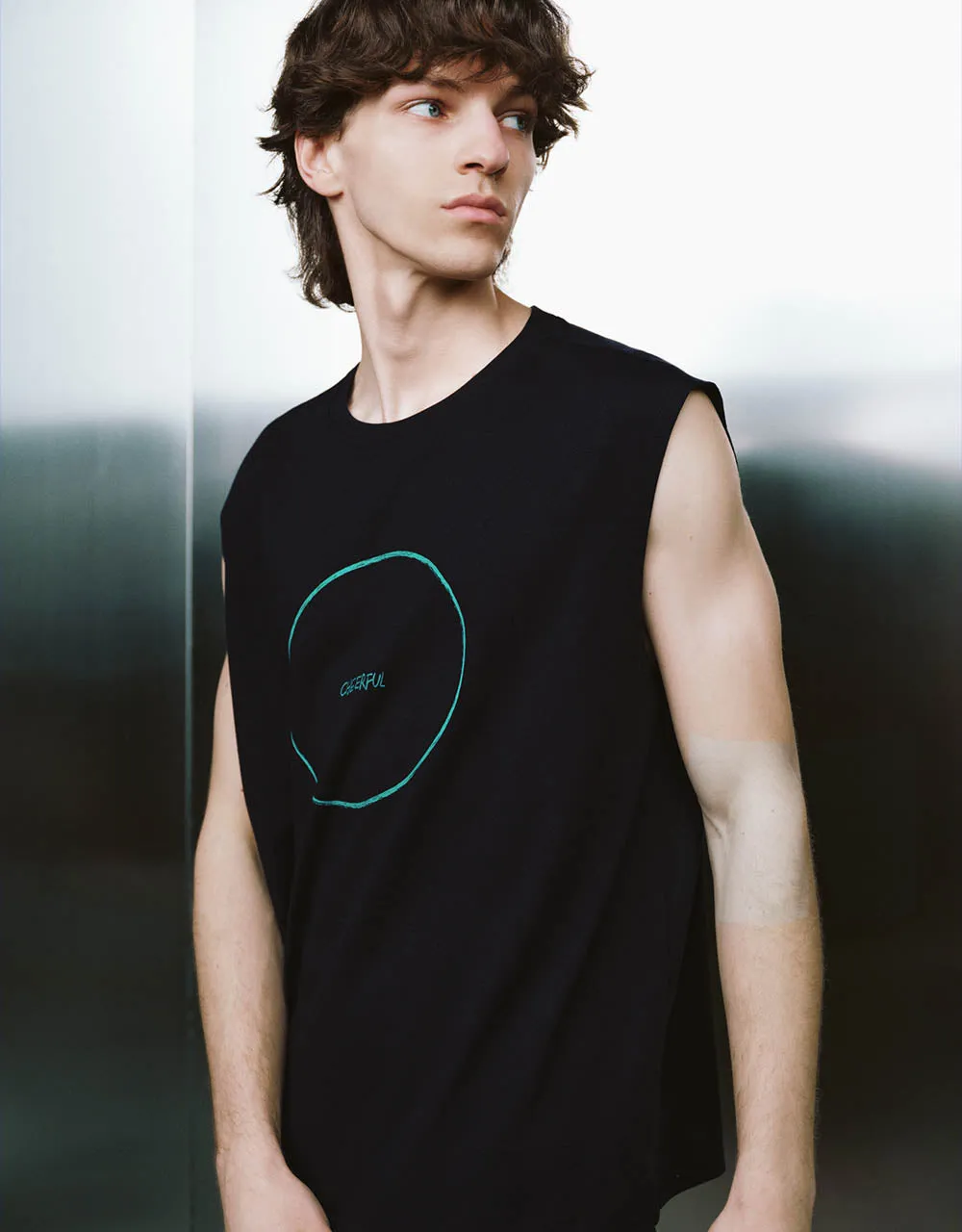 Printed Crew Neck Loose Tank Top sold by Urban Revivo product image thumbnail 3