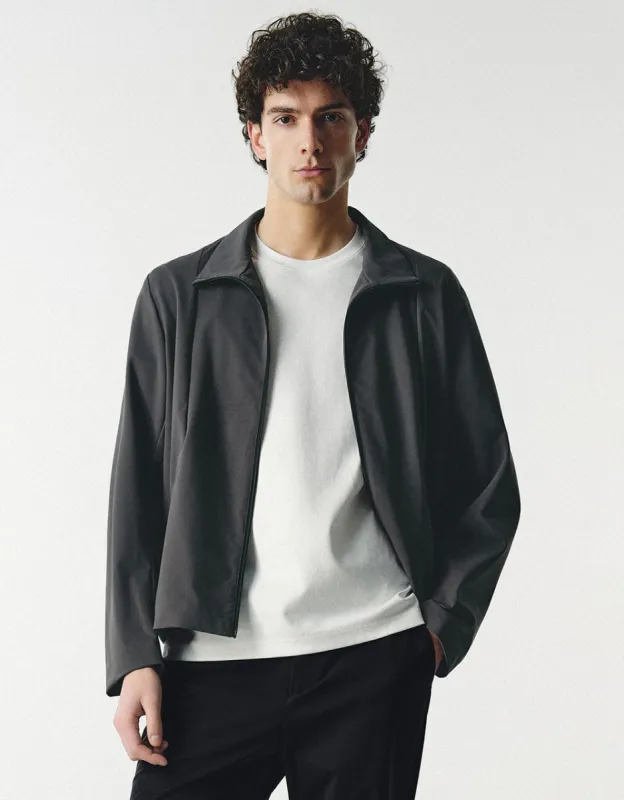 Zipper Front Stand Collar Jacket sold by Urban Revivo