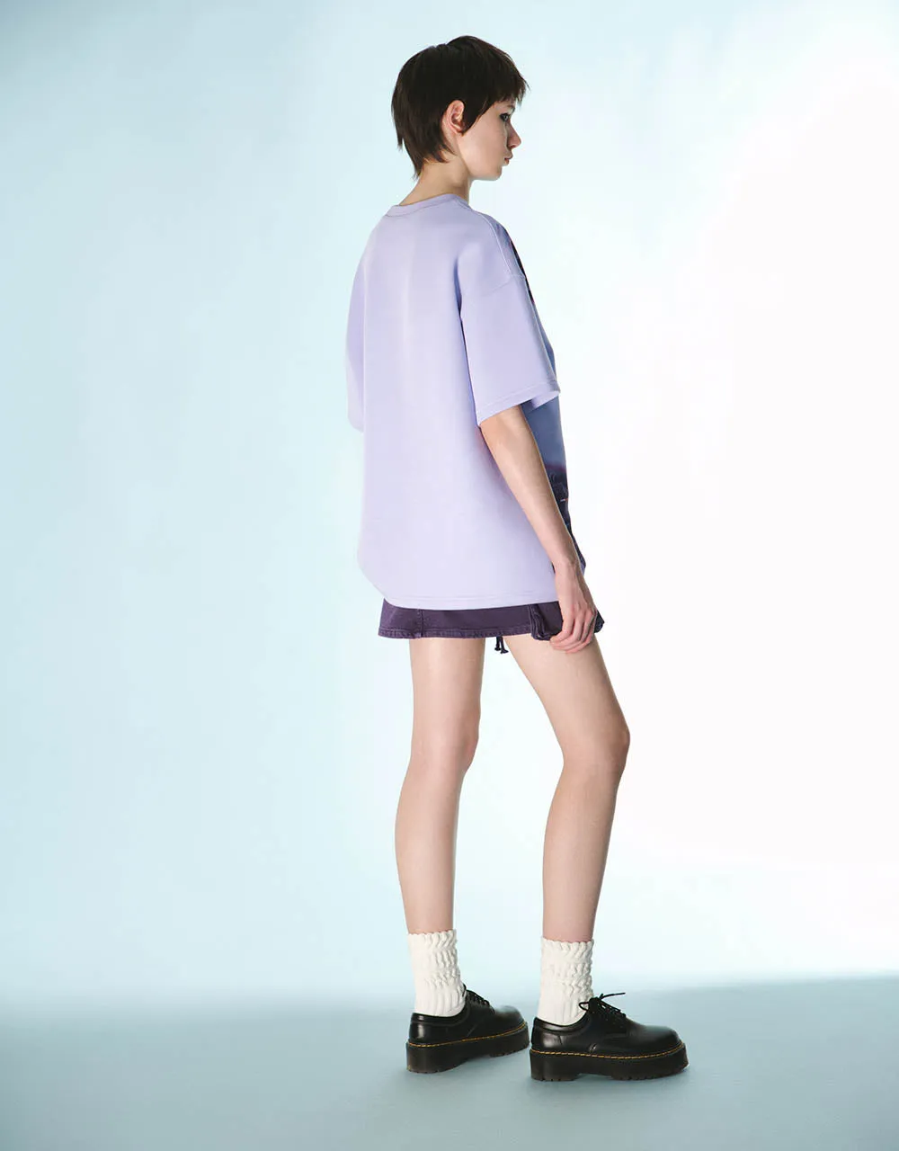 Printed Crew Neck Loose T-Shirt sold by Urban Revivo product image thumbnail 5