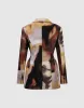 Printed Notch Lapel Tailored Blazer sold by Urban Revivo