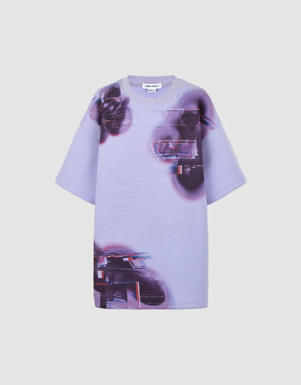 Printed Crew Neck Loose T-Shirt sold by Urban Revivo product image thumbnail 2