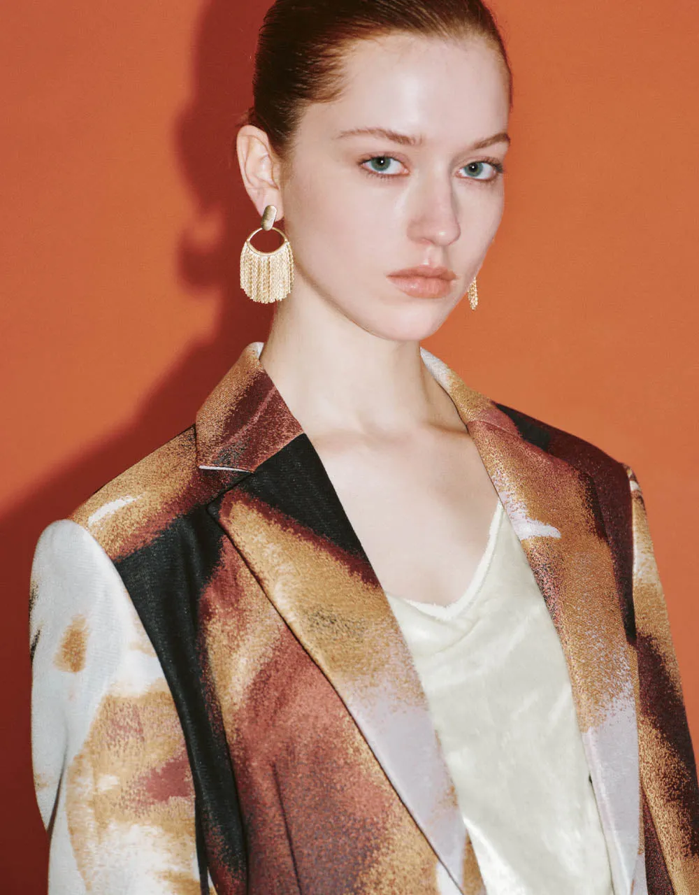 Printed Notch Lapel Tailored Blazer sold by Urban Revivo product image thumbnail 4