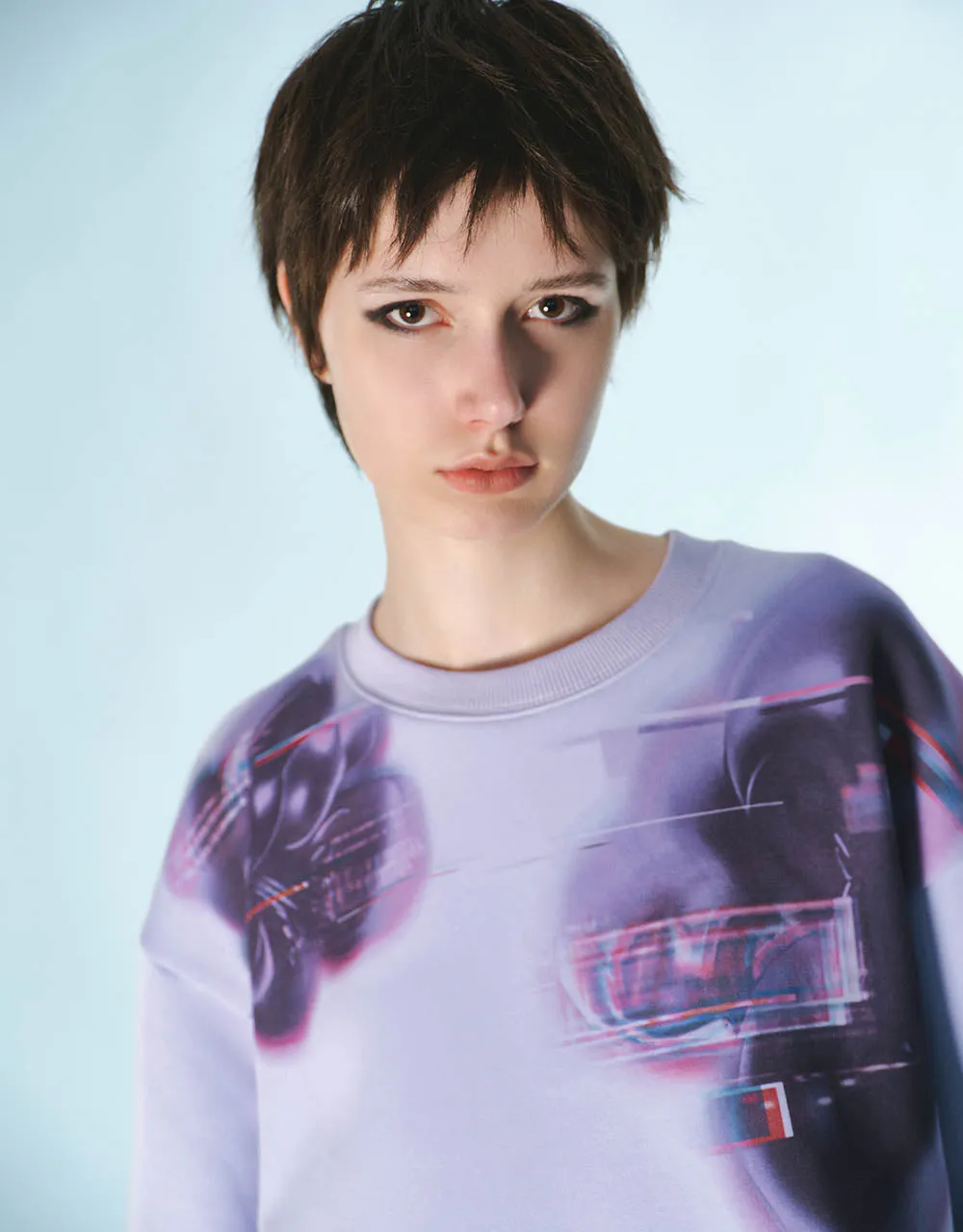 Printed Crew Neck Loose T-Shirt sold by Urban Revivo product image thumbnail 4