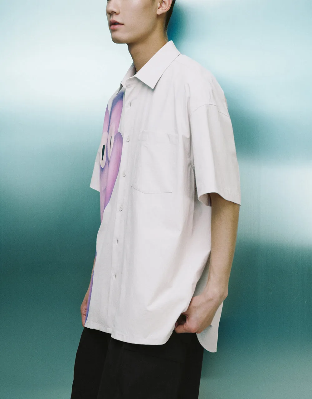 Printed Oversized Shirt sold by Urban Revivo product image thumbnail 3