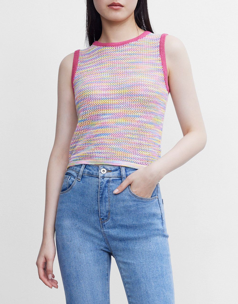 Rainbow Knitted Vest sold by Urban Revivo product image thumbnail 2