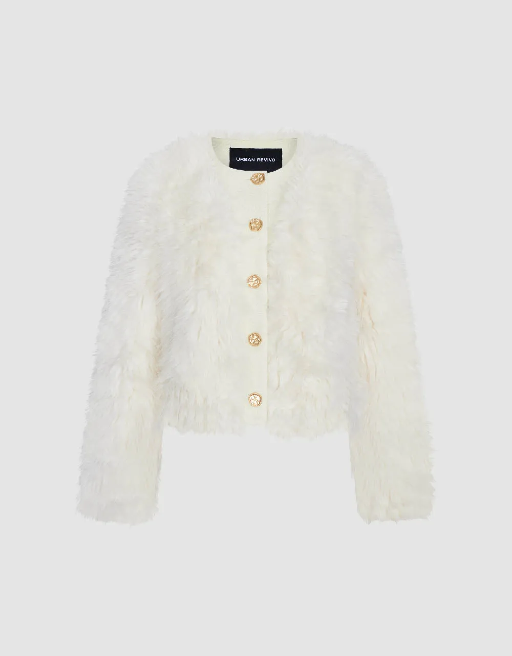 Button Up Straight Furry Coat sold by Urban Revivo product image thumbnail 2