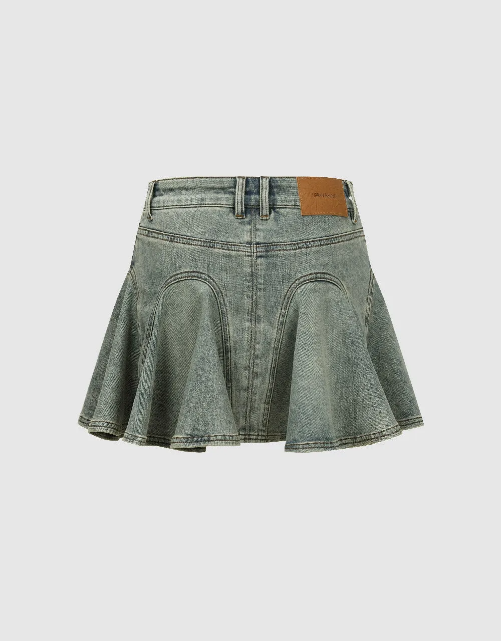 Mini A-Line Denim Skirt sold by Urban Revivo product image thumbnail 3