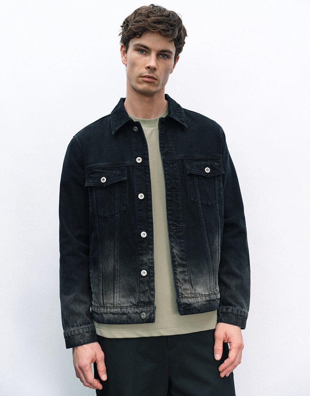 Button Up Denim Jacket sold by Urban Revivo