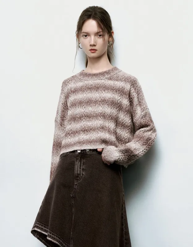 Striped Crew Neck Sweater sold by Urban Revivo