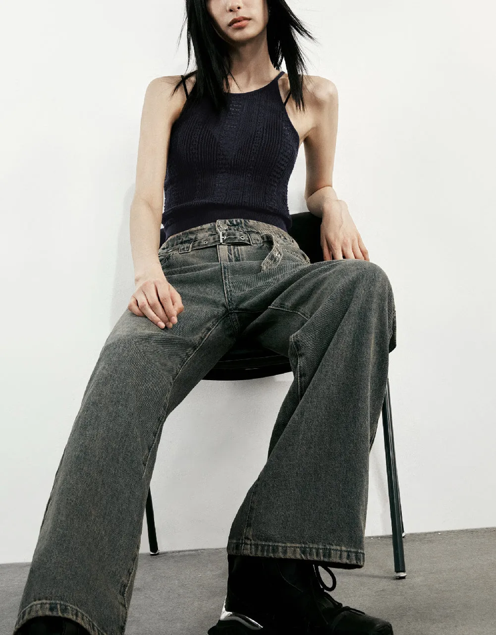 Sleeveless Crew Neck Knitted Tank Top sold by Urban Revivo product image thumbnail 3