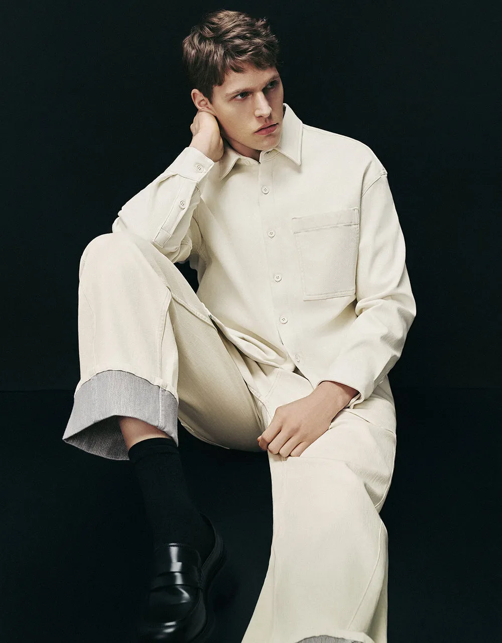 Straight Denim Shirt sold by Urban Revivo product image thumbnail 3