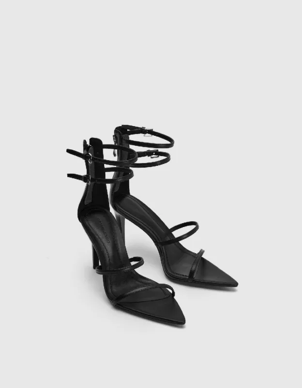 Double Buckles Pointed Toe Sandals sold by Urban Revivo