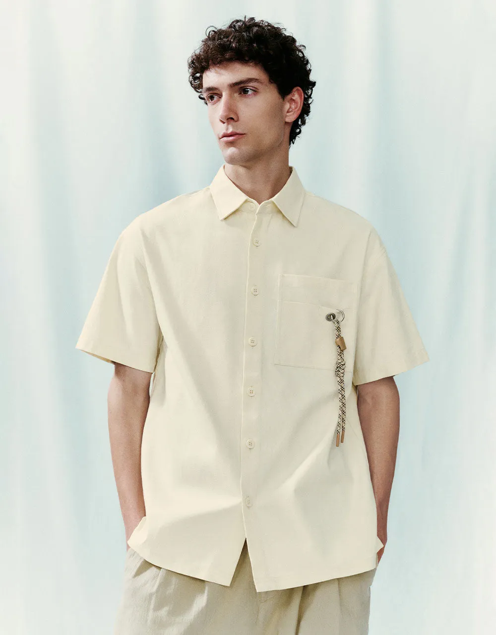 Button Up Straight Shirt sold by Urban Revivo