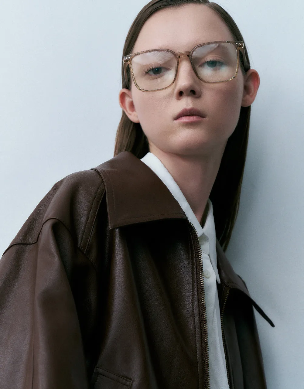 Zipper Front Vegan Leather Straight Jacket sold by Urban Revivo product image thumbnail 5