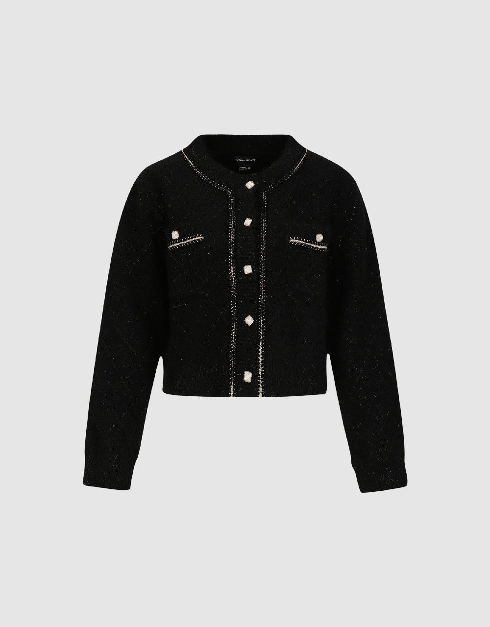 Crew Neck Knitted Cardigan sold by Urban Revivo product image thumbnail 2