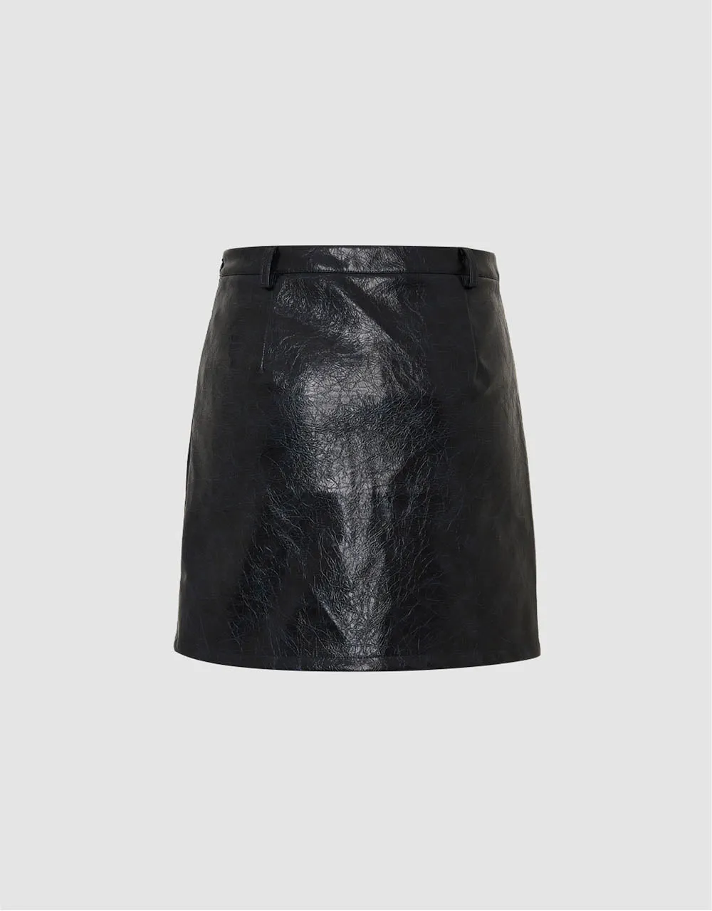 Vegan Leather Mini A-Line Skirt sold by Urban Revivo product image thumbnail 3