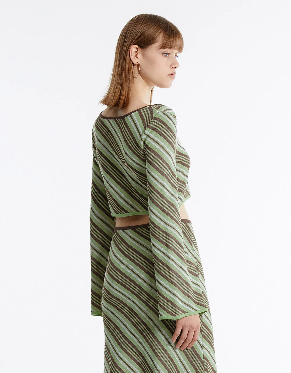 Stripped Cropped Cardigan sold by Urban Revivo product image thumbnail 2