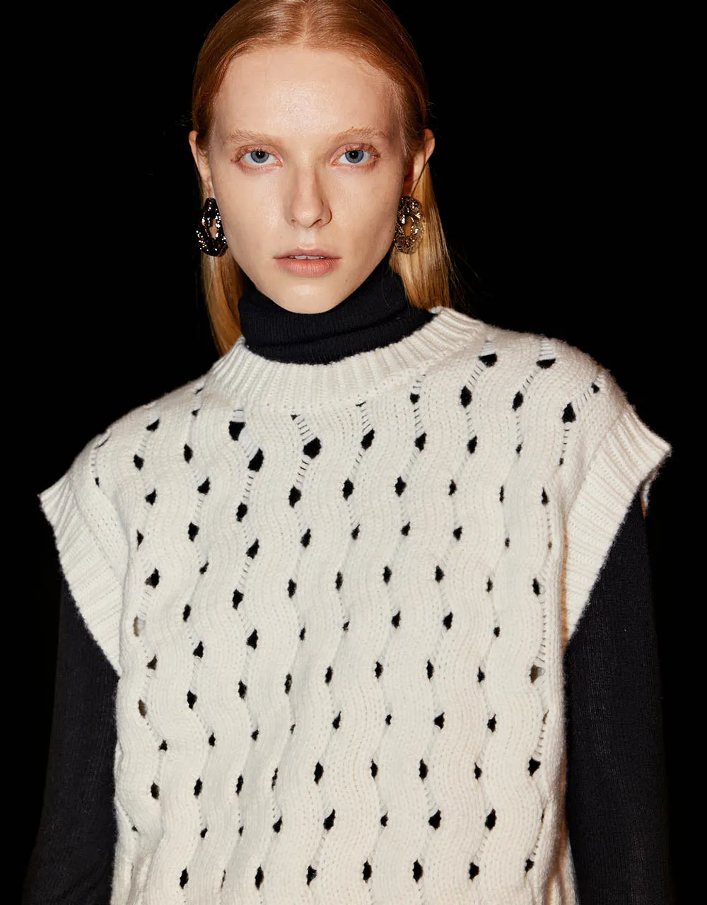 Pointelle Knitted Vest sold by Urban Revivo product image thumbnail 5