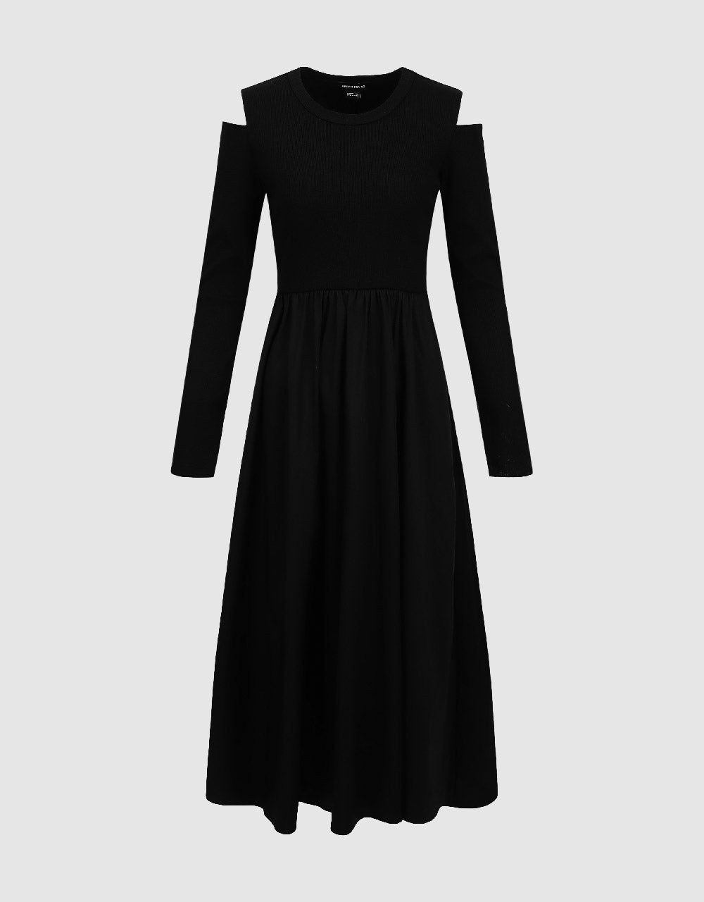 Cold Shoulder Crew Neck A-Line Dress sold by Urban Revivo product image thumbnail 2