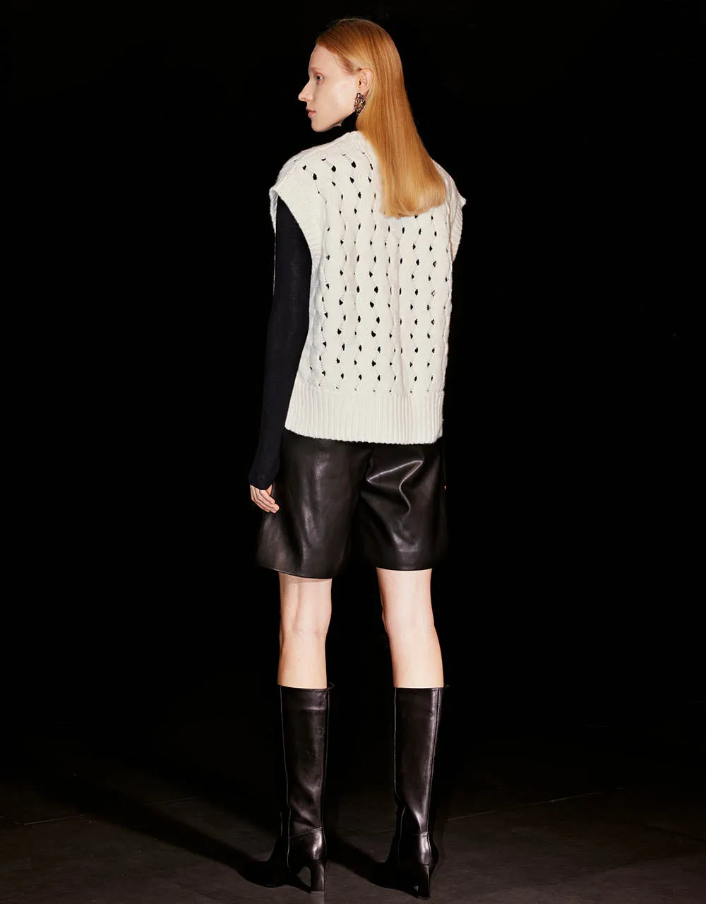Pointelle Knitted Vest sold by Urban Revivo product image thumbnail 4